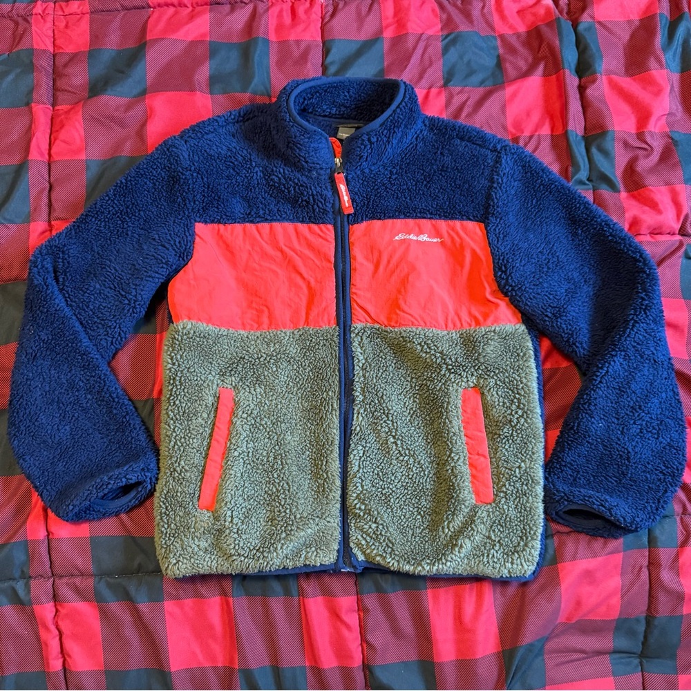 Eddie Bauer size 10/12 Colorblock Fleece Jacket